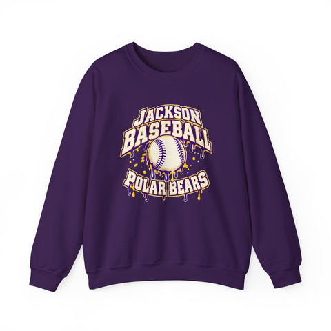 Jackson Polar Bears Baseball Drip Crewneck