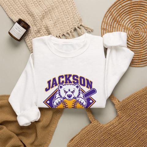 Jackson Polar Bears Softball Mascot Crewneck Sweatshirt