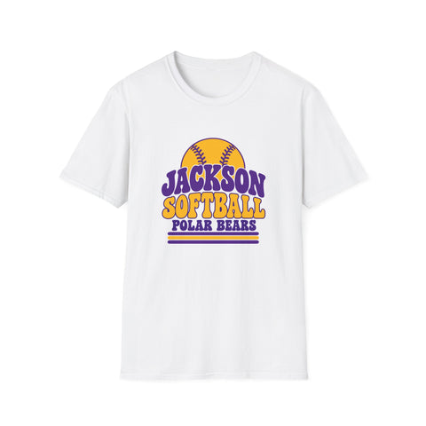 Jackson Polar Bears Softball Retro Type T-Shirt