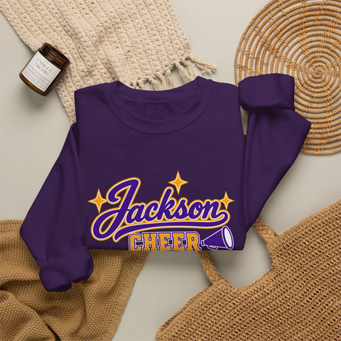 Jackson Polar Bears Cheer Retro Script Crewneck Sweatshirt