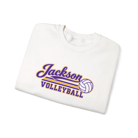 Jackson Polar Bears Volleyball Retro Script Crewneck Sweatshirt