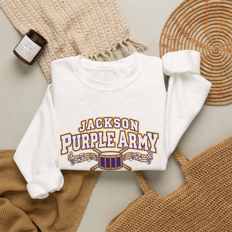Jackson Polar Bears Purple Army Band Crewneck