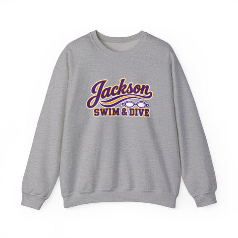 Jackson Polar Bears Swim & Dive Retro Wave Crewneck Sweatshirt
