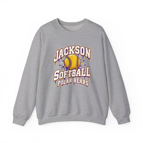 Jackson Polar Bears Softball Drip Crewneck