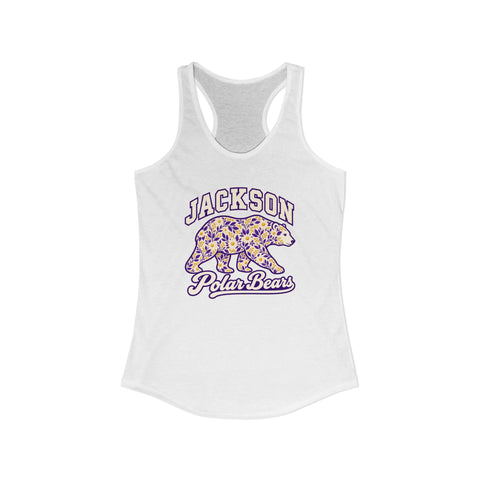 Jackson Polar Bears Women’s Floral Bear Racerback Tank