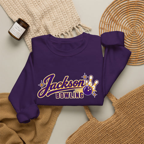 Jackson Polar Bears Bowling Retro Script Crewneck Sweatshirt