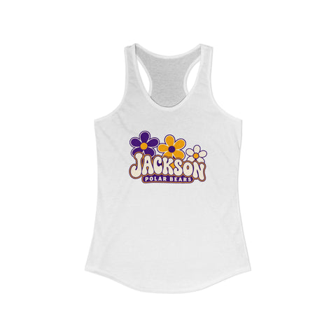 Jackson Polar Bears Women’s Retro Daisies Racerback Tank