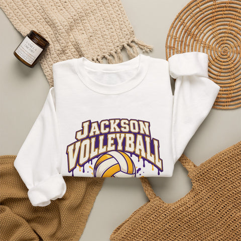 Jackson Polar Bears Volleyball Drip Crewneck