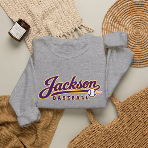 Jackson Polar Bears Baseball Retro Script Crewneck Sweatshirt