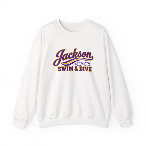 Jackson Polar Bears Swim & Dive Retro Wave Crewneck Sweatshirt