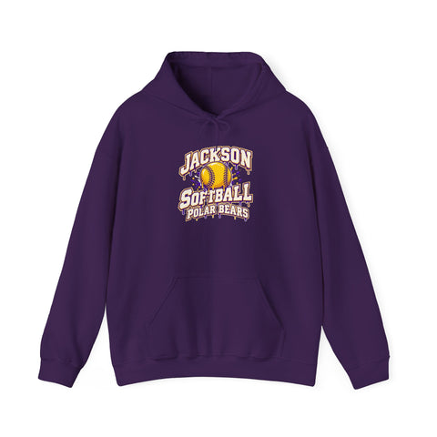 Jackson Polar Bears Softball Drip Hoodie