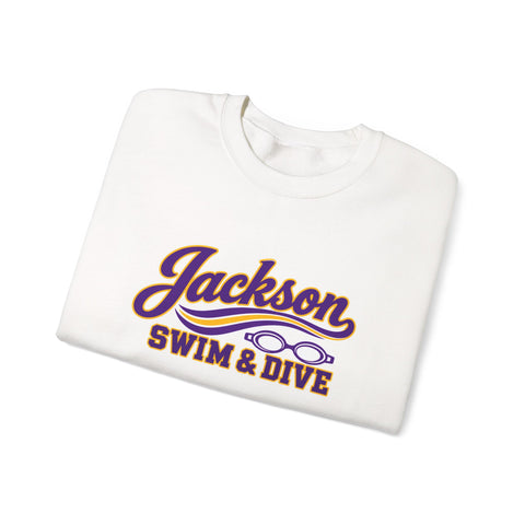 Jackson Polar Bears Swim & Dive Retro Wave Crewneck Sweatshirt