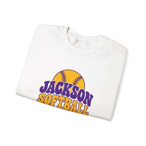 Jackson Polar Bears Softball Retro Type Crewneck Sweatshirt