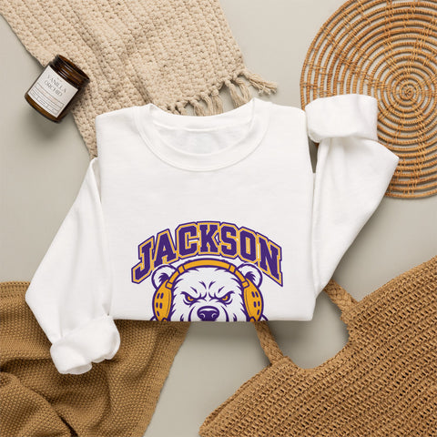Jackson Polar Bears Wrestling Mascot Crewneck Sweatshirt