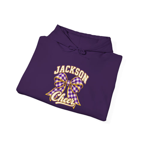 Jackson Polar Bears Cheerleading Gingham Bow Hoodie