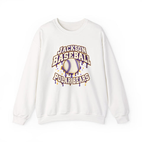Jackson Polar Bears Baseball Drip Crewneck