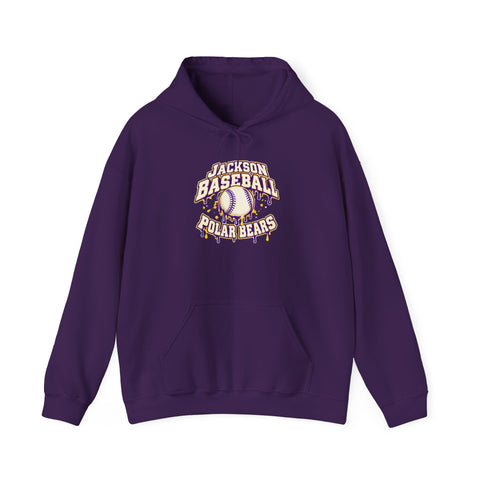 Jackson Polar Bears Baseball Drip Hoodie