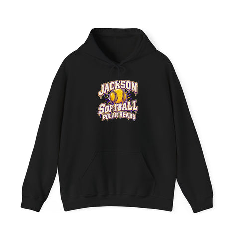 Jackson Polar Bears Softball Drip Hoodie