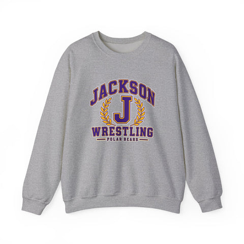 Jackson Polar Bears Wrestling Varsity J Crewneck Sweatshirt