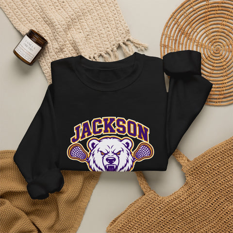 Jackson Polar Bears Lacrosse Mascot Crewneck Sweatshirt