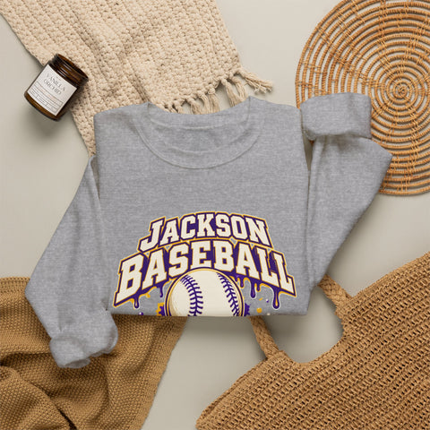 Jackson Polar Bears Baseball Drip Crewneck