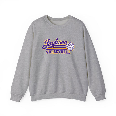 Jackson Polar Bears Volleyball Retro Script Crewneck Sweatshirt
