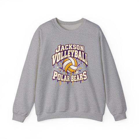 Jackson Polar Bears Volleyball Drip Crewneck