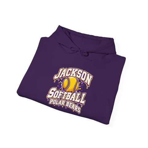 Jackson Polar Bears Softball Drip Hoodie