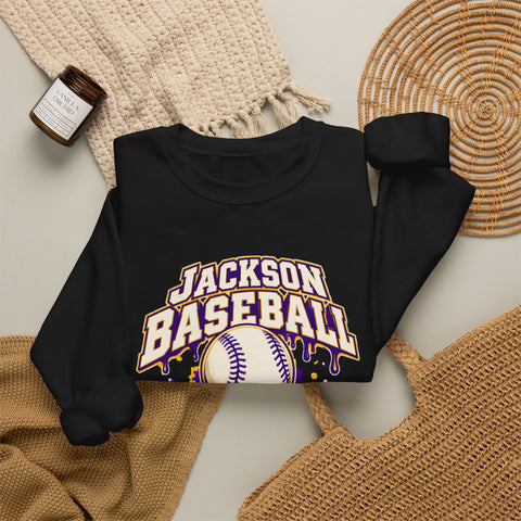 Jackson Polar Bears Baseball Drip Crewneck