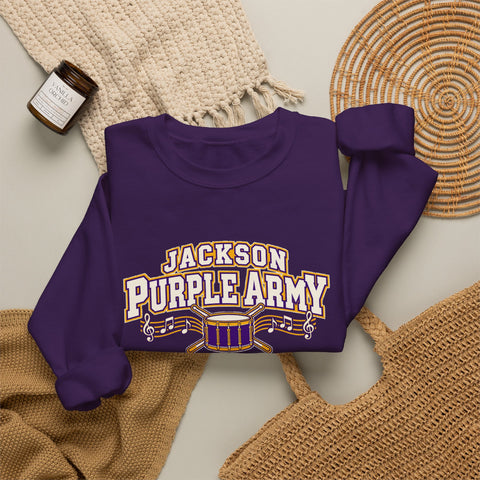 Jackson Polar Bears Purple Army Band Crewneck