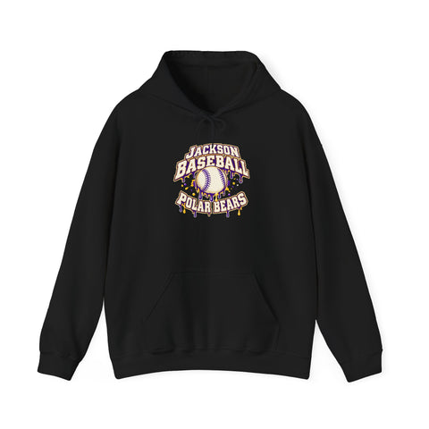 Jackson Polar Bears Baseball Drip Hoodie