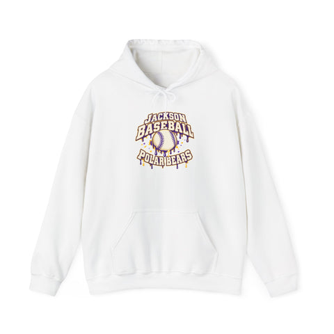 Jackson Polar Bears Baseball Drip Hoodie
