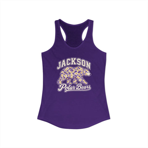 Jackson Polar Bears Women’s Floral Bear Racerback Tank