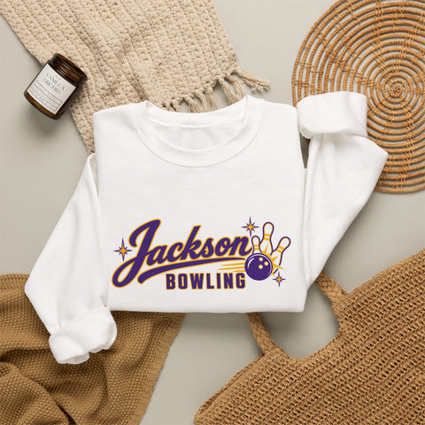 Jackson Polar Bears Bowling Retro Script Crewneck Sweatshirt
