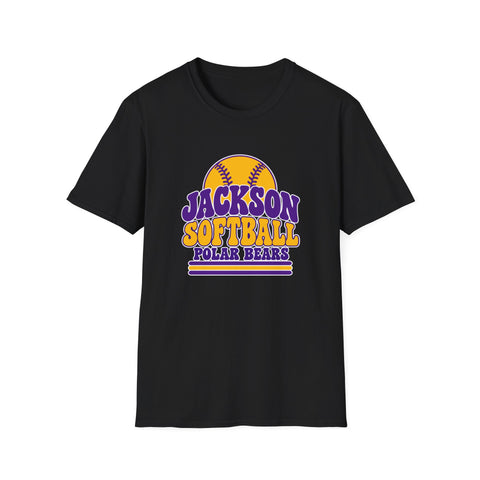 Jackson Polar Bears Softball Retro Type T-Shirt