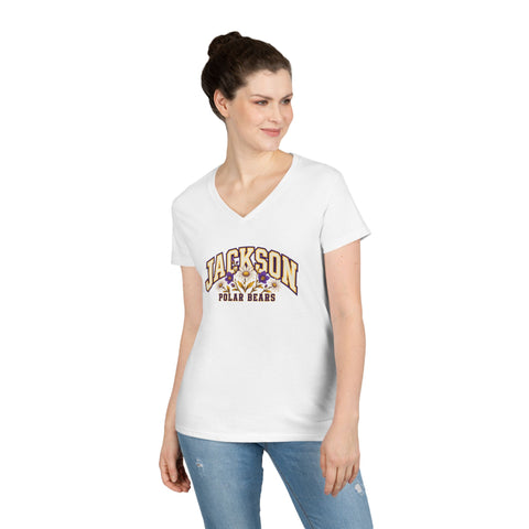 Jackson Polar Bears Women’s Wildflower Varsity V-Neck T-Shirt