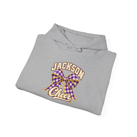 Jackson Polar Bears Cheerleading Gingham Bow Hoodie