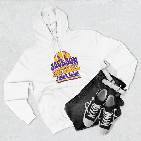Jackson Polar Bears Softball Retro Type Hoodie