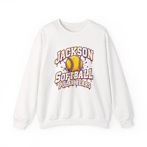 Jackson Polar Bears Softball Drip Crewneck