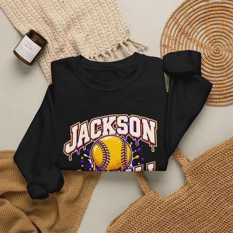 Jackson Polar Bears Softball Drip Crewneck