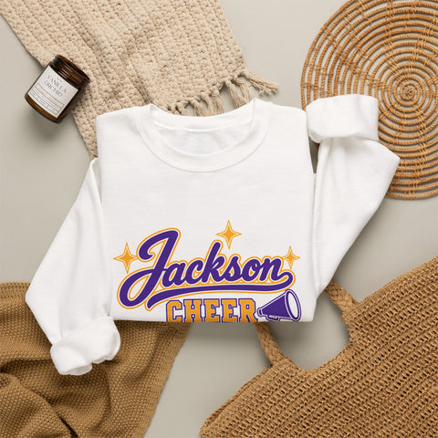 Jackson Polar Bears Cheer Retro Script Crewneck Sweatshirt