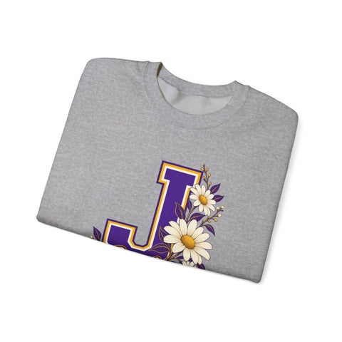 Jackson Polar Bears Daisy Monogram J Crewneck
