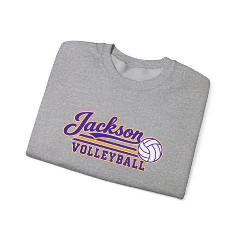Jackson Polar Bears Volleyball Retro Script Crewneck Sweatshirt