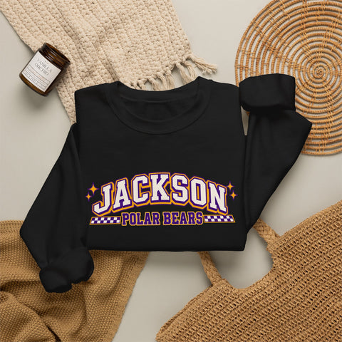 Jackson Polar Bears Checkerboard Spirit Crewneck