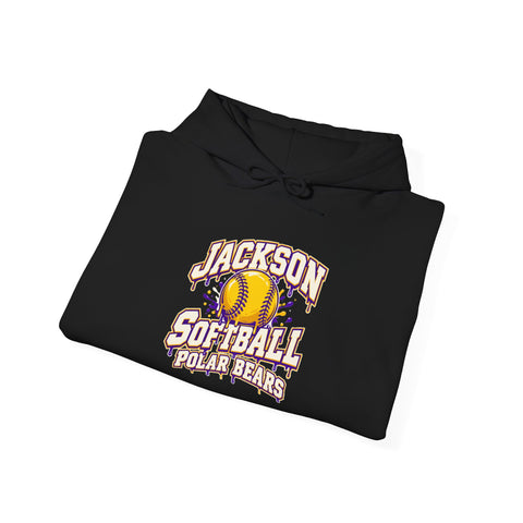 Jackson Polar Bears Softball Drip Hoodie