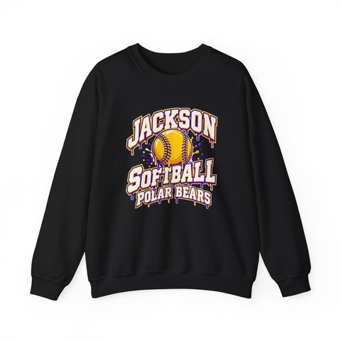 Jackson Polar Bears Softball Drip Crewneck