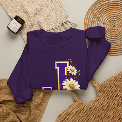 Jackson Polar Bears Daisy Monogram J Crewneck