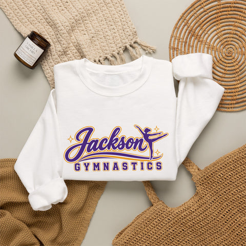 Jackson Polar Bears Gymnastics Retro Script Crewneck Sweatshirt