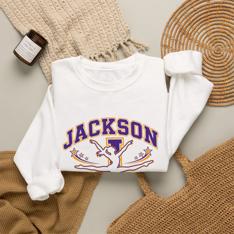 Jackson Polar Bears Gymnastics Varsity J Crewneck Sweatshirt