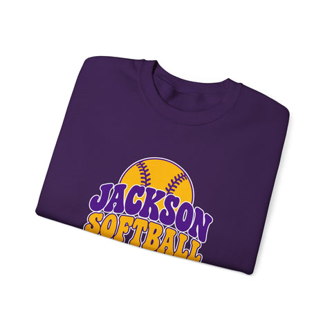 Jackson Polar Bears Softball Retro Type Crewneck Sweatshirt